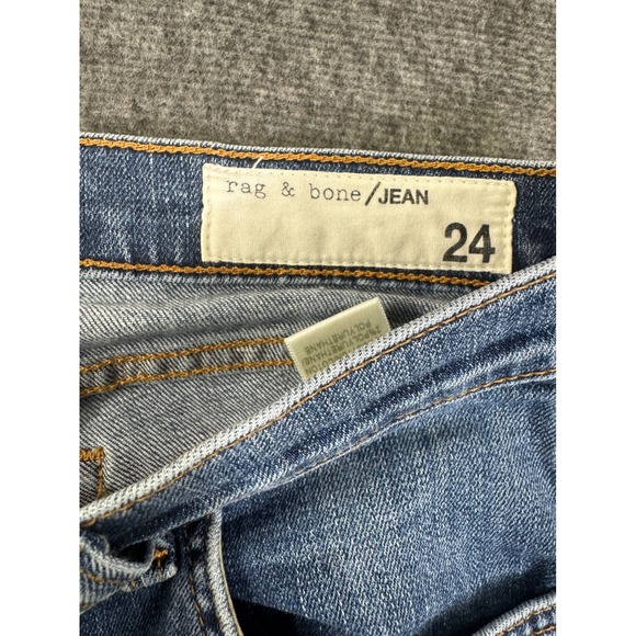 Rag & Bone Women's Capri Jeans Size 24 Distressed Hem Cropped Light‎ Wash Denim - Picture 4 of 8